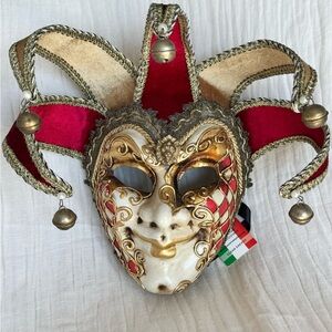 Venetian Jester Mask with Bells